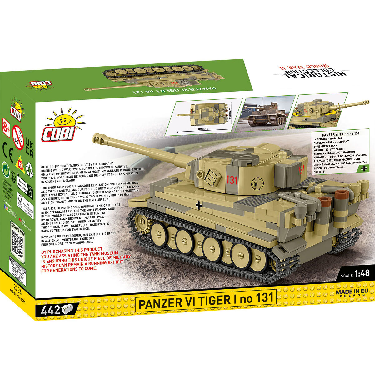 Panzer VI Tiger I no 131 Tank 1:48 Building Set - Image 2 of 6 | TheBrickTube