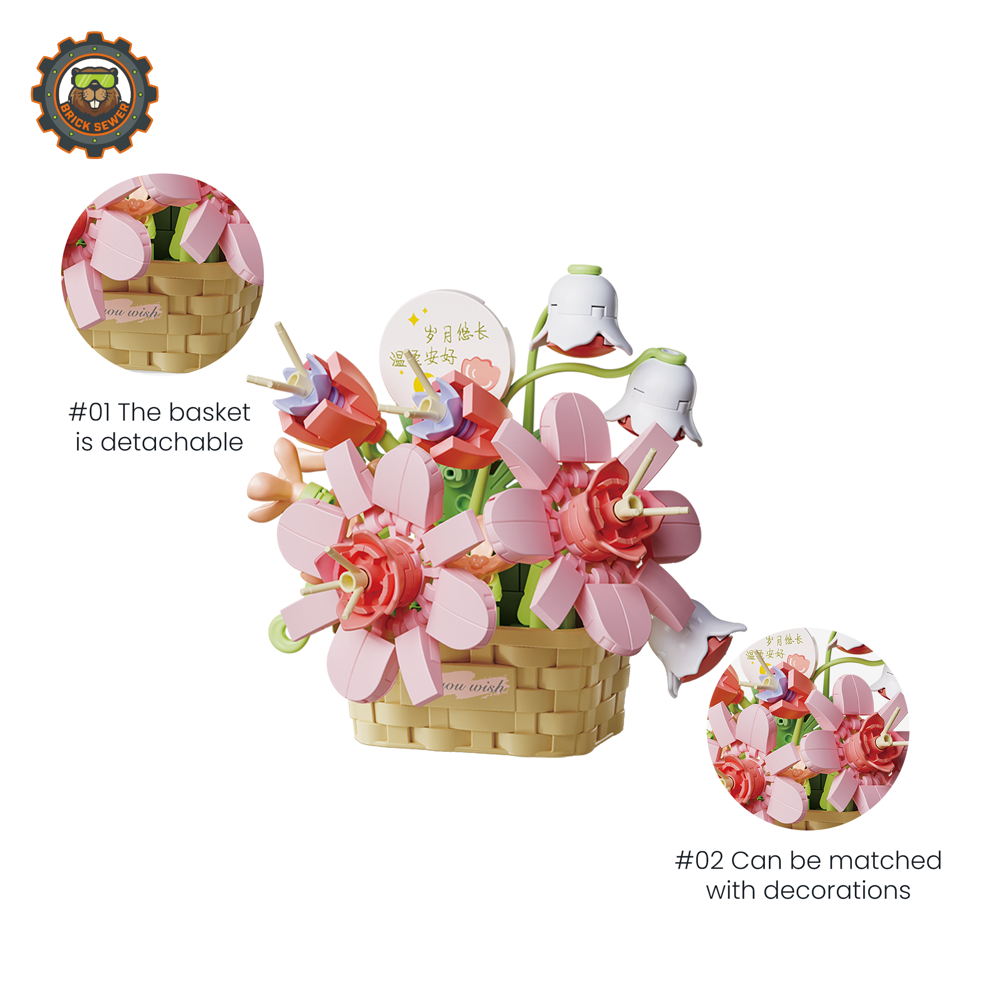 Lily Bell Promise Flower Building Blocks - Image 2 of 6 | TheBrickTube