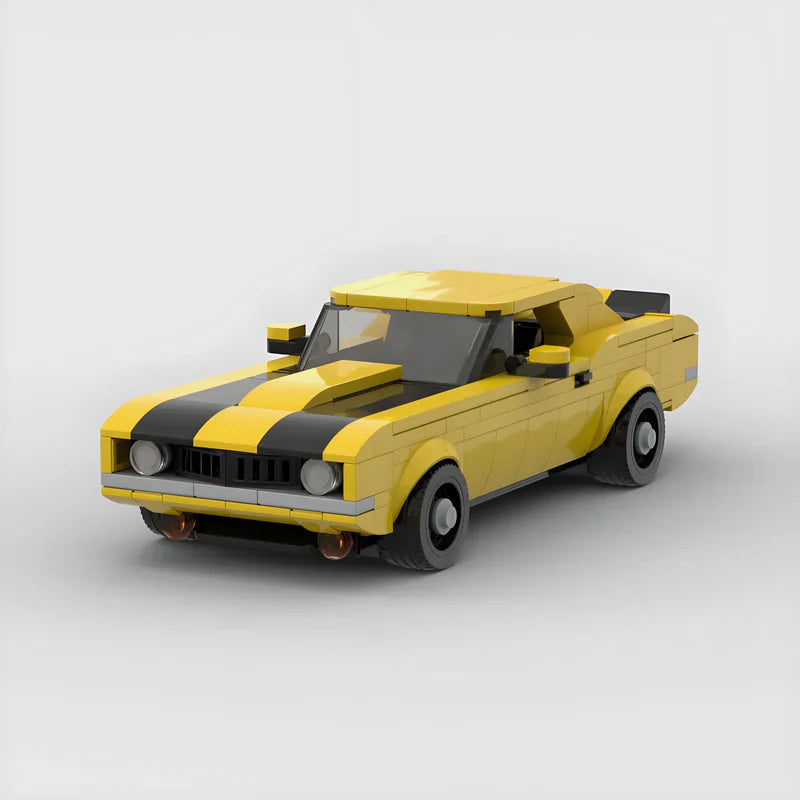 Chevrolet Camaro Z28 brick model - front angle view - TheBrickTube