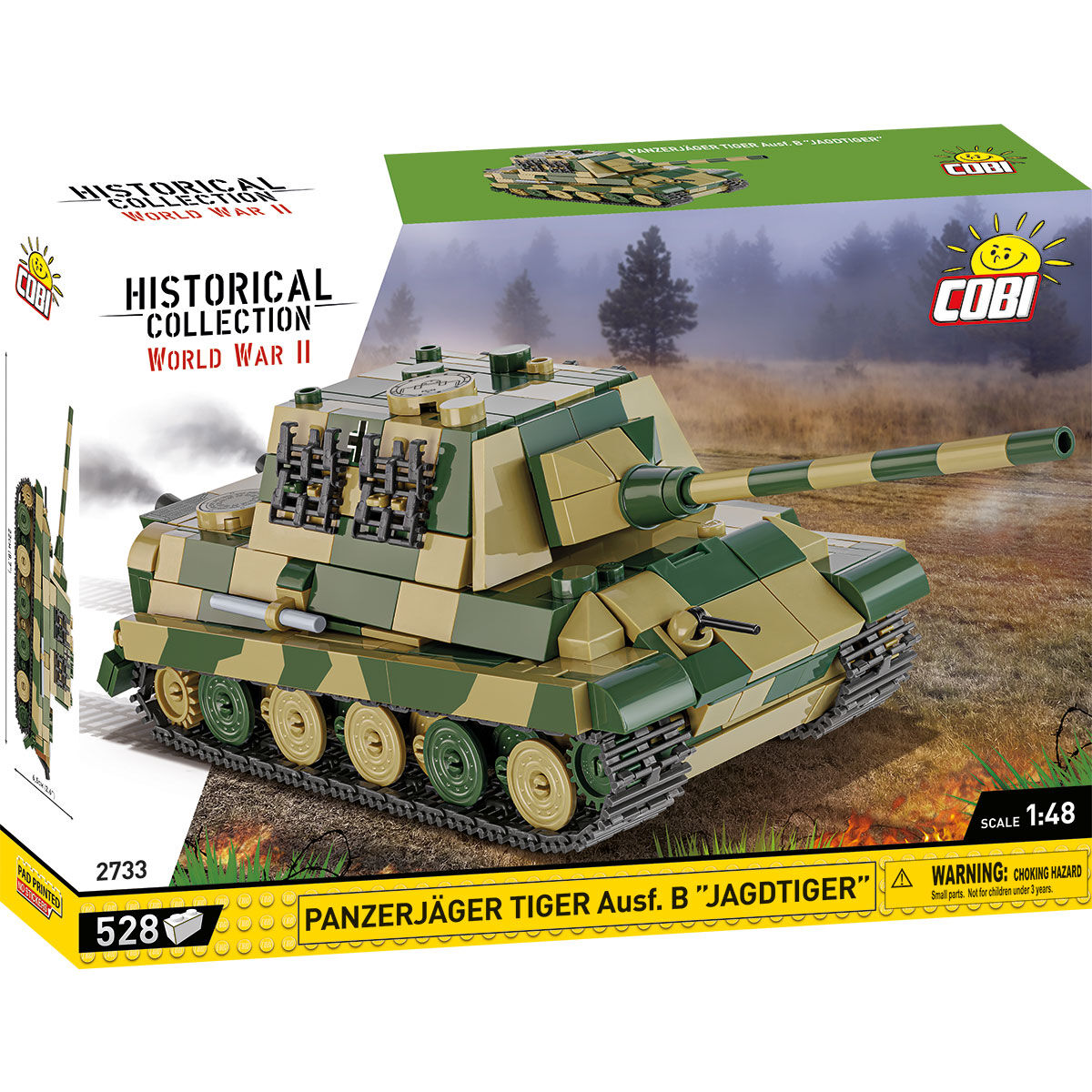 Panzerjäger Tiger Ausf. B "Jagdtiger" Tank Destroyer 1:48 Building Set - Main Image | TheBrickTube