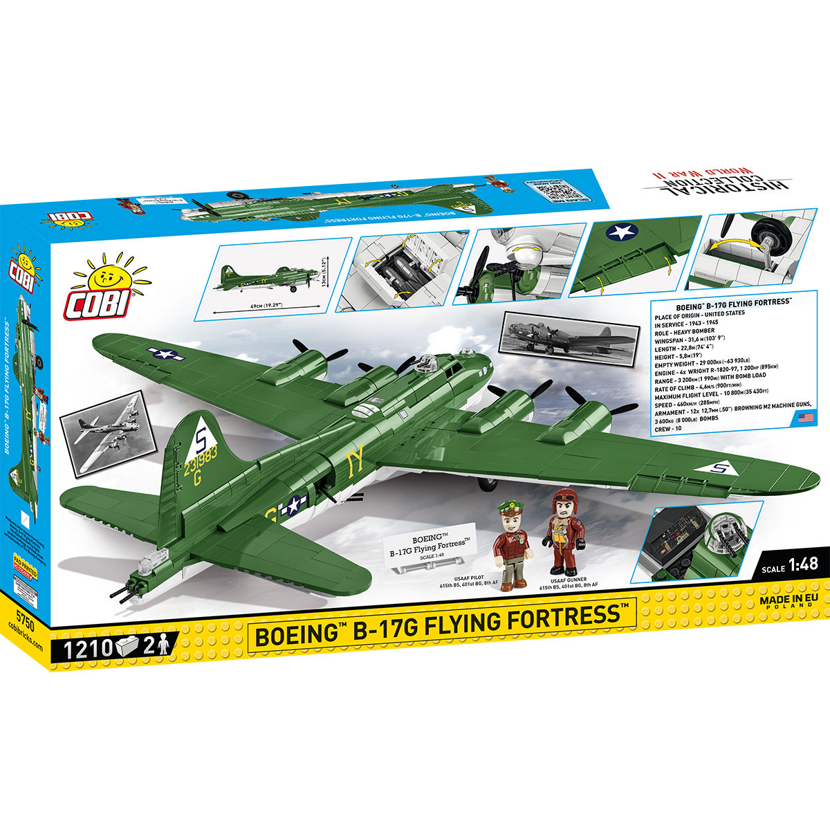 Boeing B-17G Flying Fortress Bomber Building Set - Image 2 of 6 | TheBrickTube