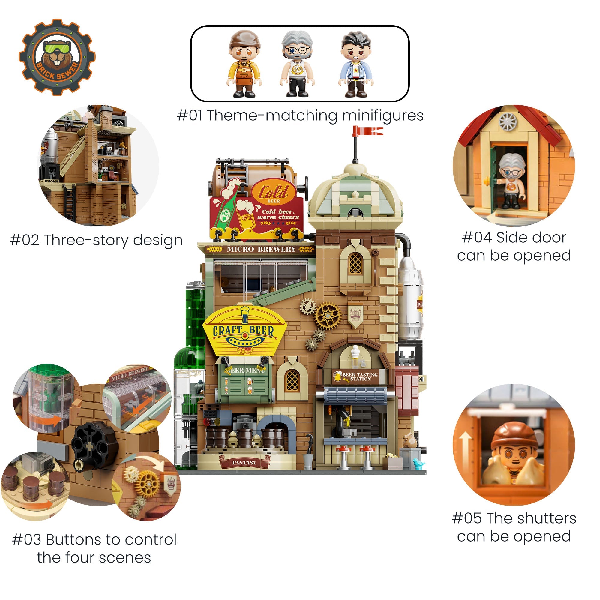 Craft Brewery 3266pcs | Brick Building Set - Image 2 of 8 | TheBrickTube