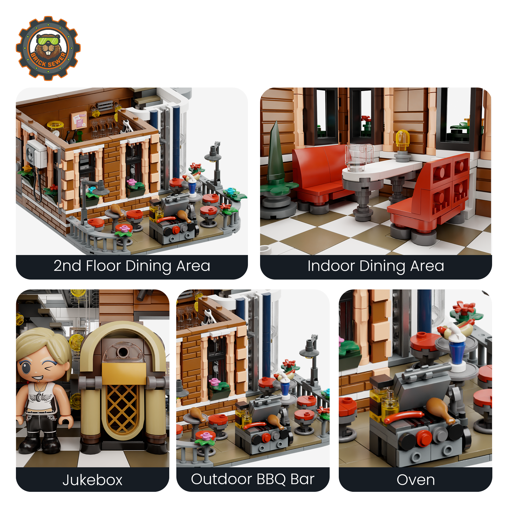 Motorcycle Restaurant 2994pcs | Building Blocks Set - Image 5 of 9 | TheBrickTube