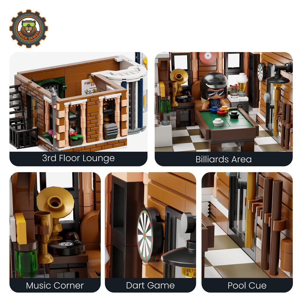 Motorcycle Restaurant 2994pcs | Building Blocks Set - Image 6 of 9 | TheBrickTube