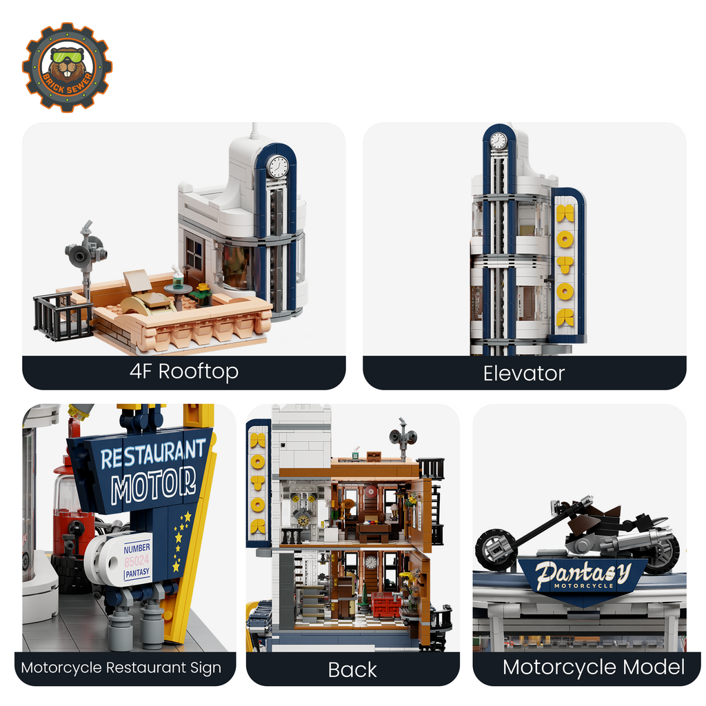Motorcycle Restaurant 2994pcs | Building Blocks Set - Image 7 of 9 | TheBrickTube