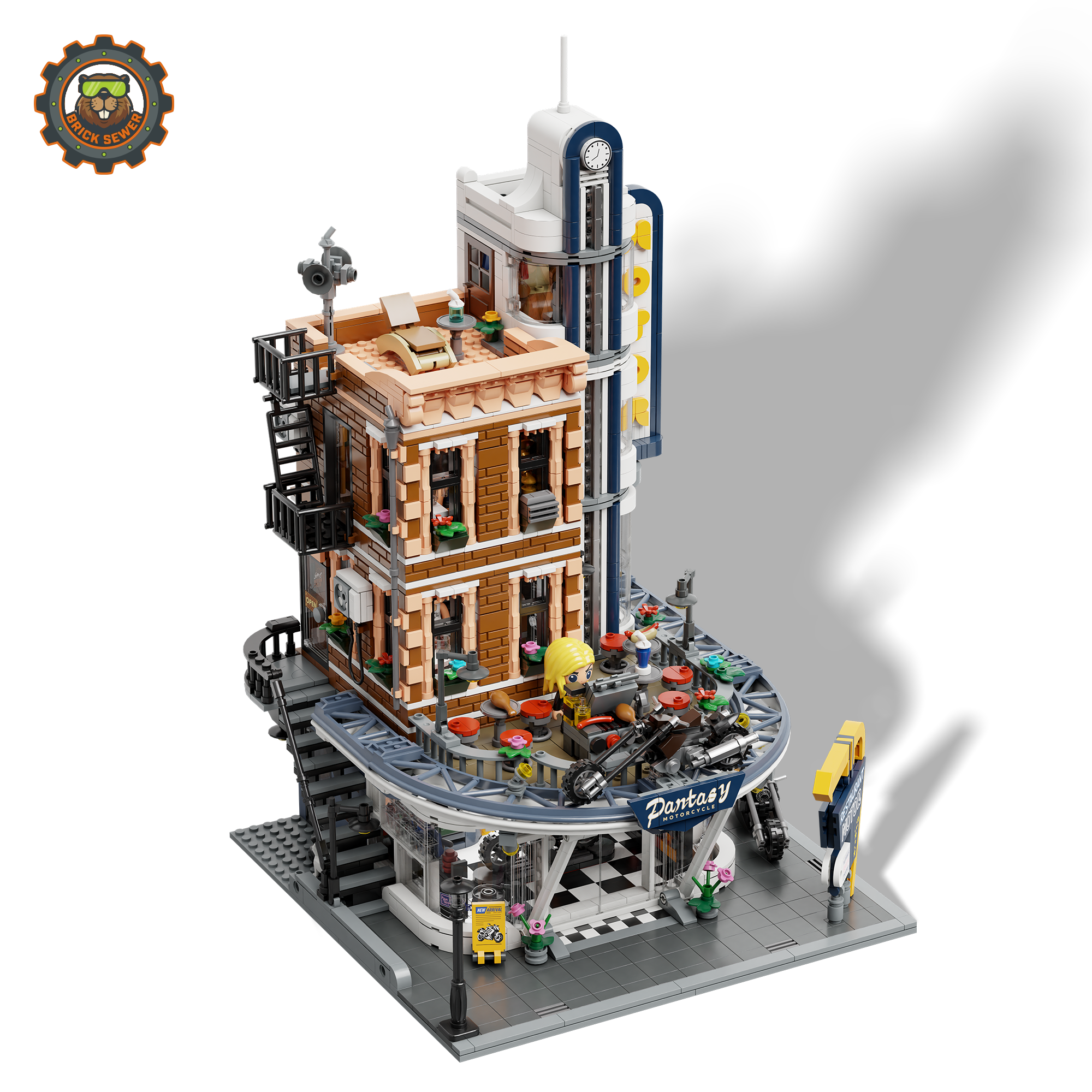 Motorcycle Restaurant 2994pcs | Building Blocks Set - Image 8 of 9 | TheBrickTube