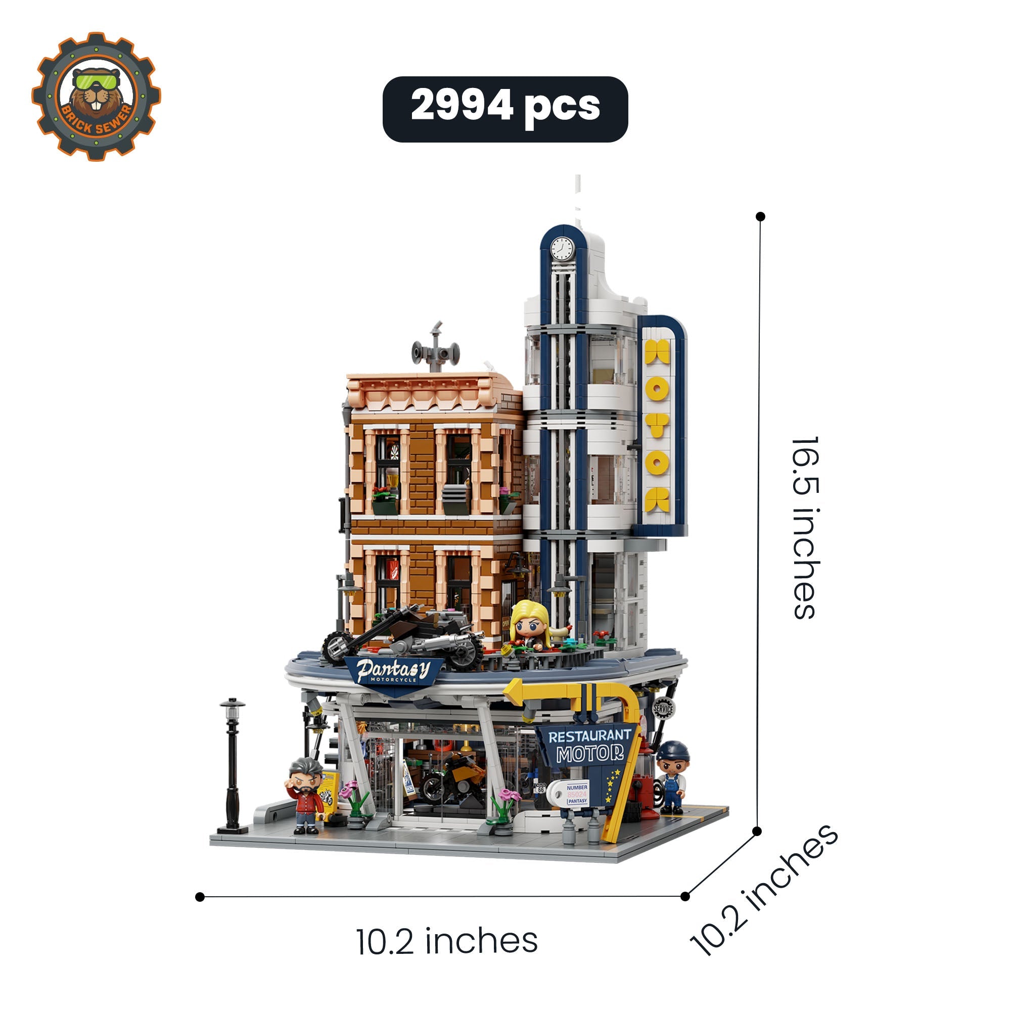 Motorcycle Restaurant 2994pcs | Building Blocks Set - Image 3 of 9 | TheBrickTube