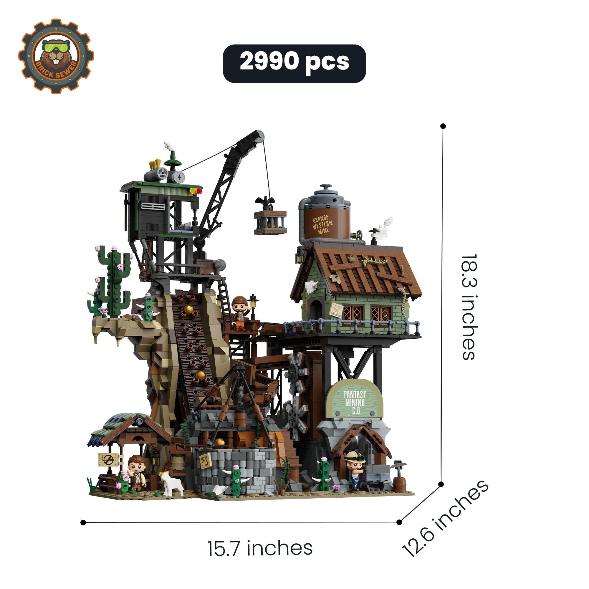 Western Mine 2990pcs - Image 3 of 6 | TheBrickTube