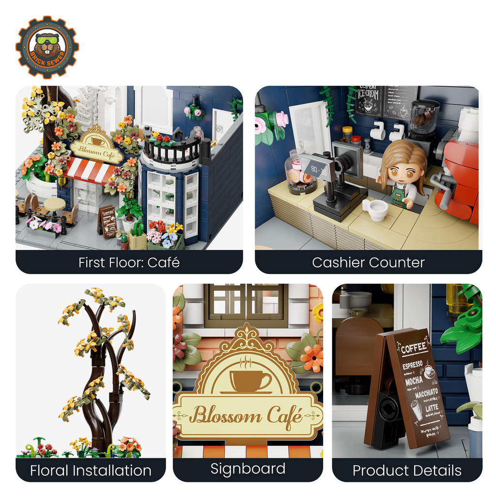 Blossom Cafe 2826pcs | Floral Building Blocks - Image 4 of 8 | TheBrickTube