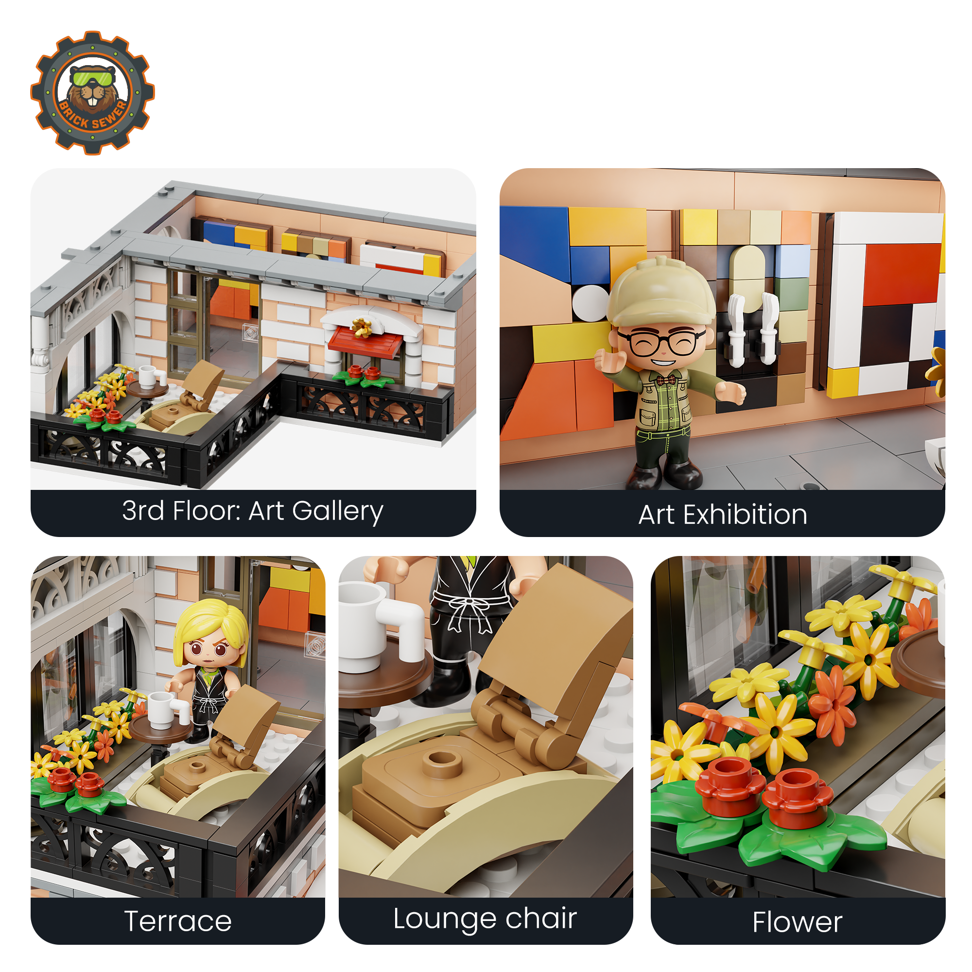 Blossom Cafe 2826pcs | Floral Building Blocks - Image 6 of 8 | TheBrickTube