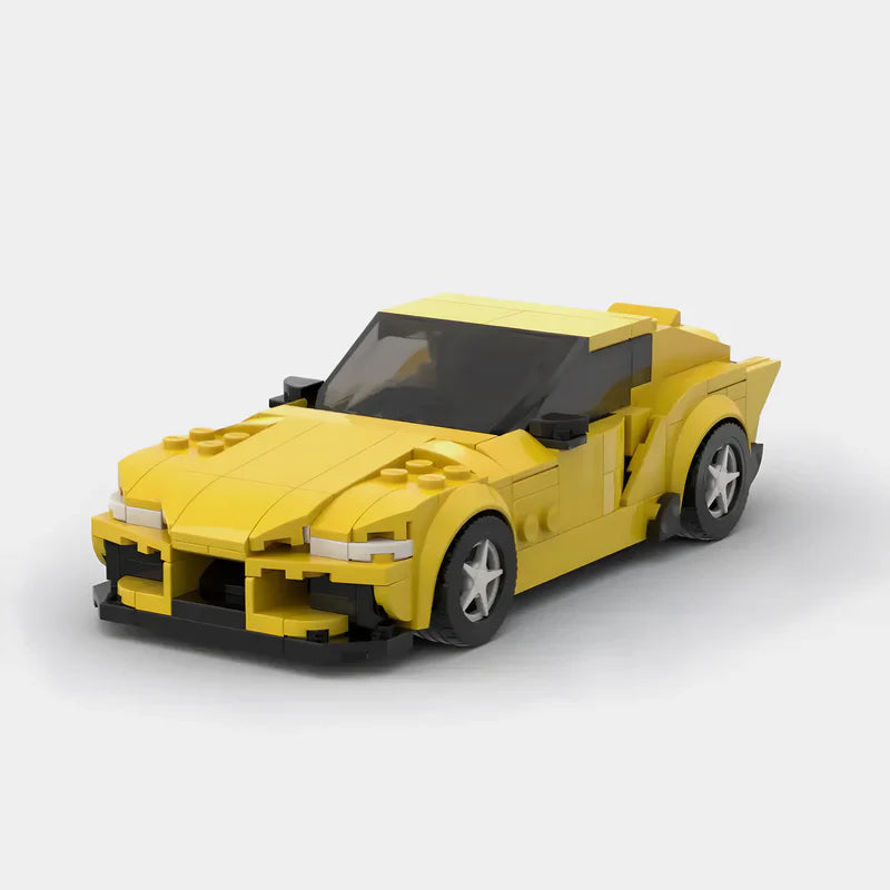 Toyota Supra GR|Red brick model - display view - TheBrickTube