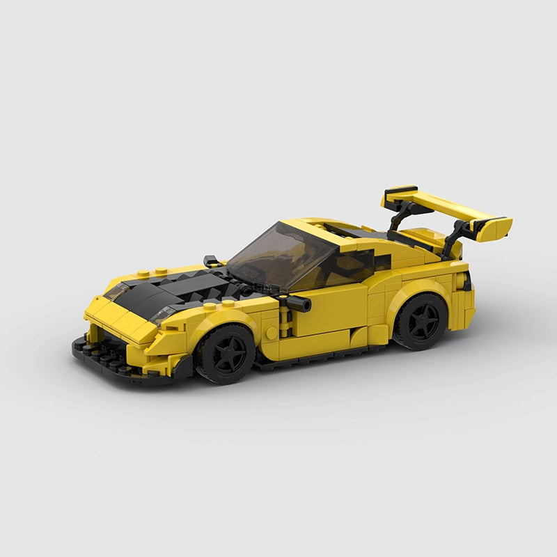 Mazda RX7 brick model - front angle view - TheBrickTube