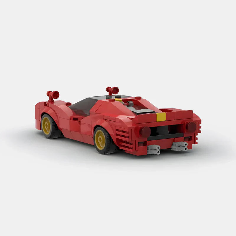 Ferrari 330 P4 brick model - side profile view - TheBrickTube