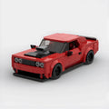 Dodge Challenger Demon brick model - front angle view - TheBrickTube