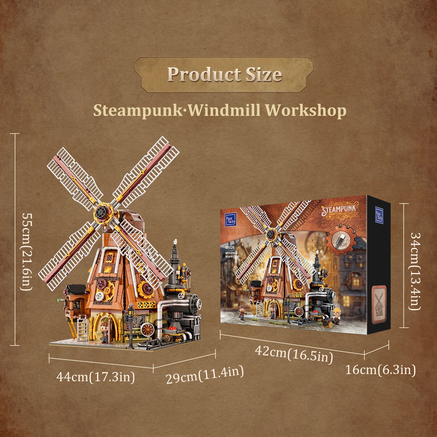 Pantasy Steampunk Windmill Workshop 85026 - Image 8 of 8 | TheBrickTube