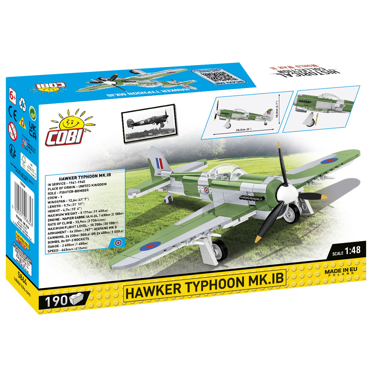 Hawker Typhoon MK.IB Fighter/Bomber 1:48 Building Set - Image 2 of 6 | TheBrickTube