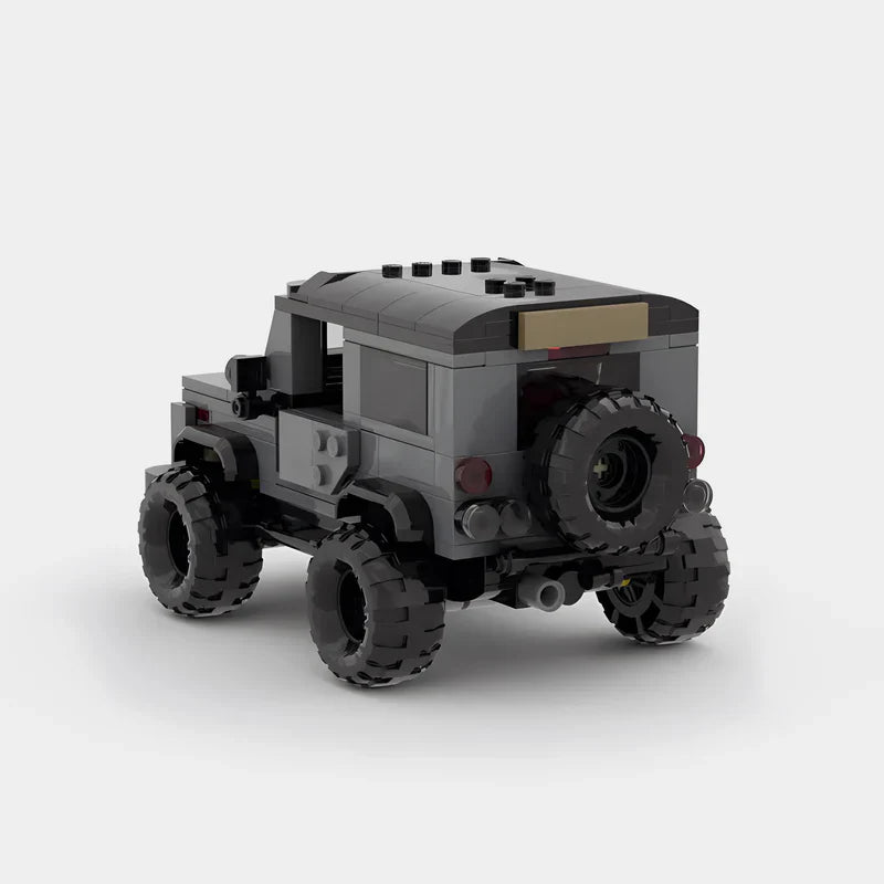 Land Rover Defender brick model - side profile view - TheBrickTube