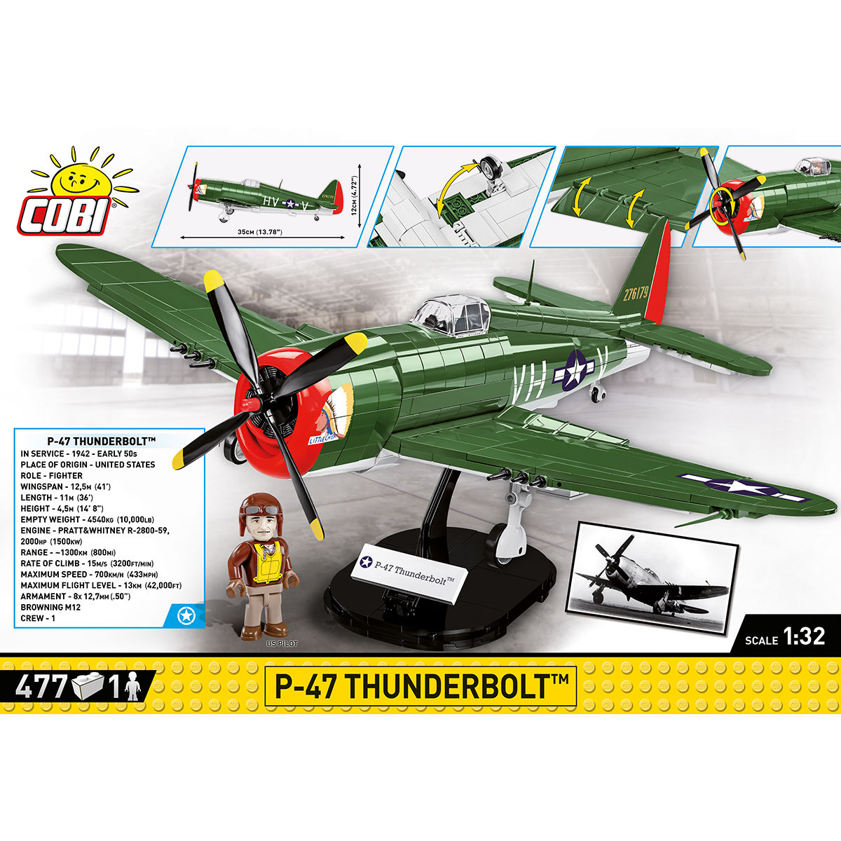 P-47 Thunderbolt Plane Building Set - Image 4 of 6 | TheBrickTube