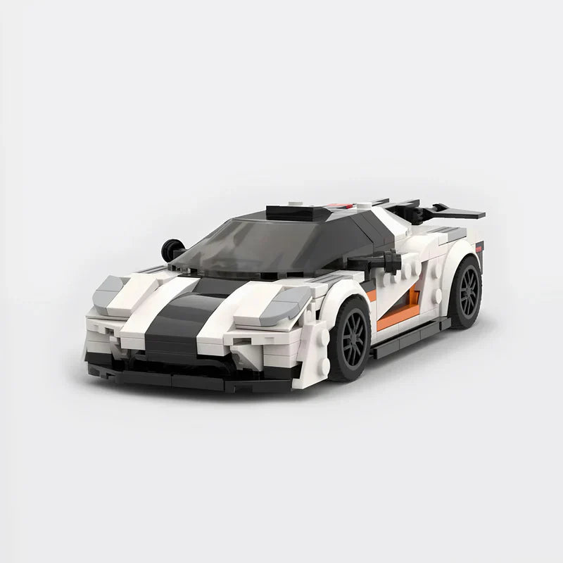 Koenigsegg Agera 1:1 brick model - front angle view - TheBrickTube