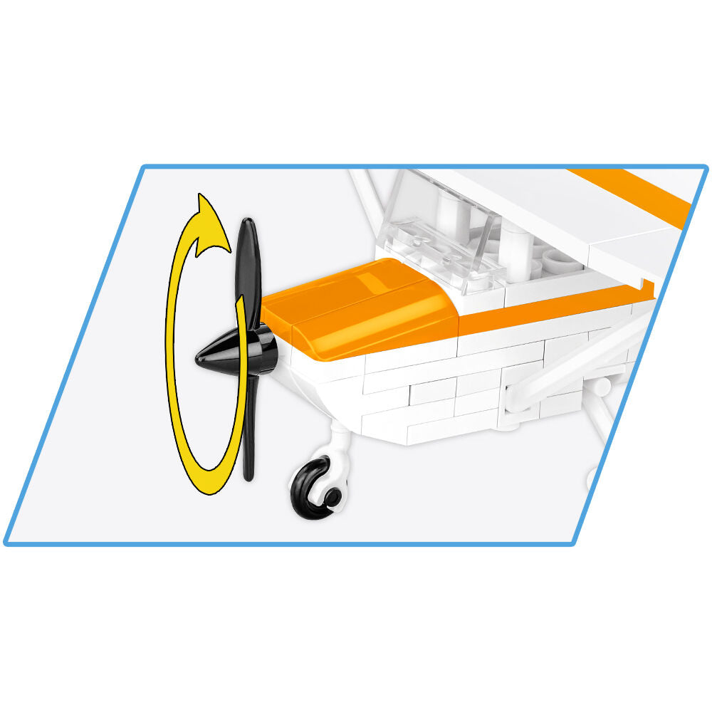 Cessna 172 Skyhawk Aircraft (Orange) Building Set - Image 6 of 6 | TheBrickTube