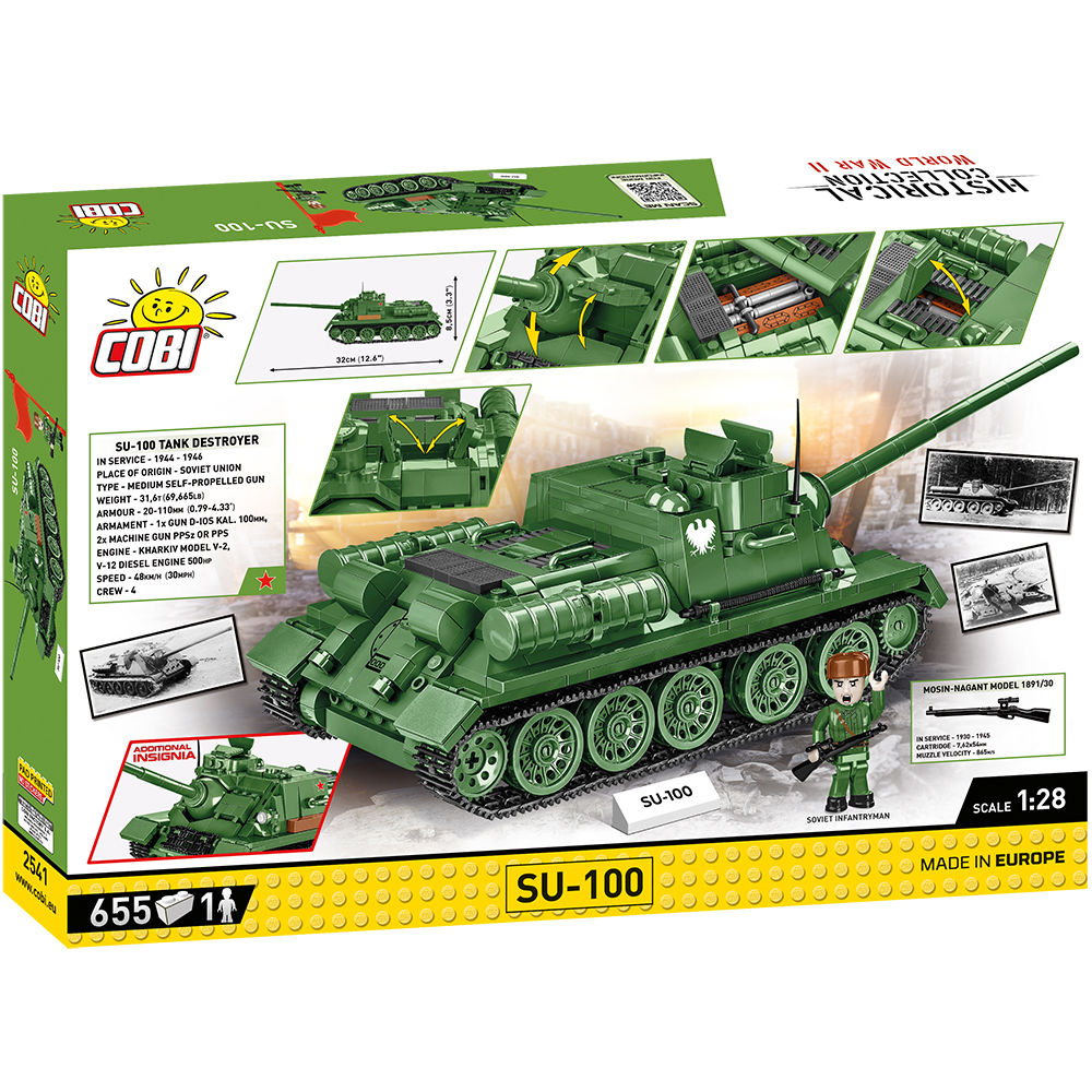 SU-100 Soviet Tank Destroyer Building Set - Image 2 of 6 | TheBrickTube