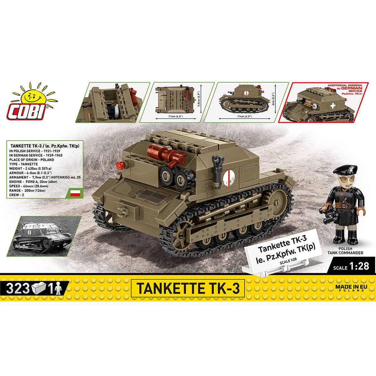 Tankette TK-3 Tank Building Set - Image 4 of 6 | TheBrickTube