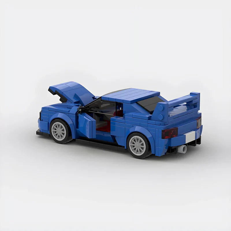 Subaru Impreza WRX STI brick model - side profile view - TheBrickTube