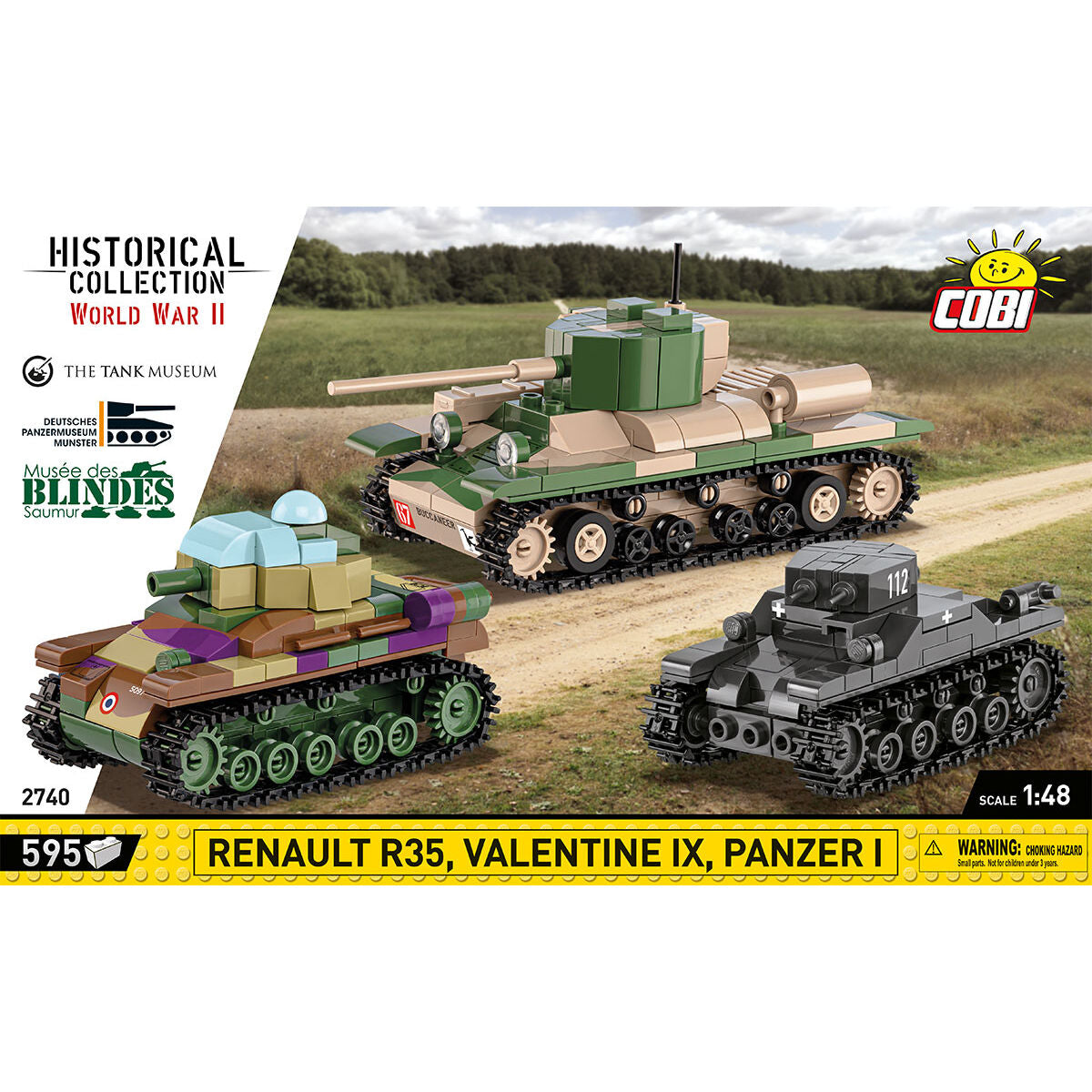 Renault R35, Valentine IX, Panzer I Tanks 1:48 Building Set - Image 3 of 6 | TheBrickTube