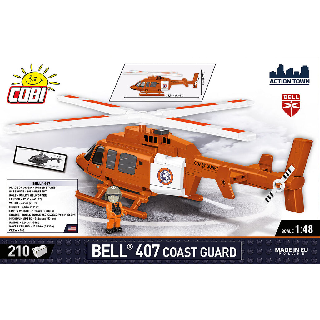 Bell 407 Coast Guard Helicopter Building Set - Image 4 of 6 | TheBrickTube