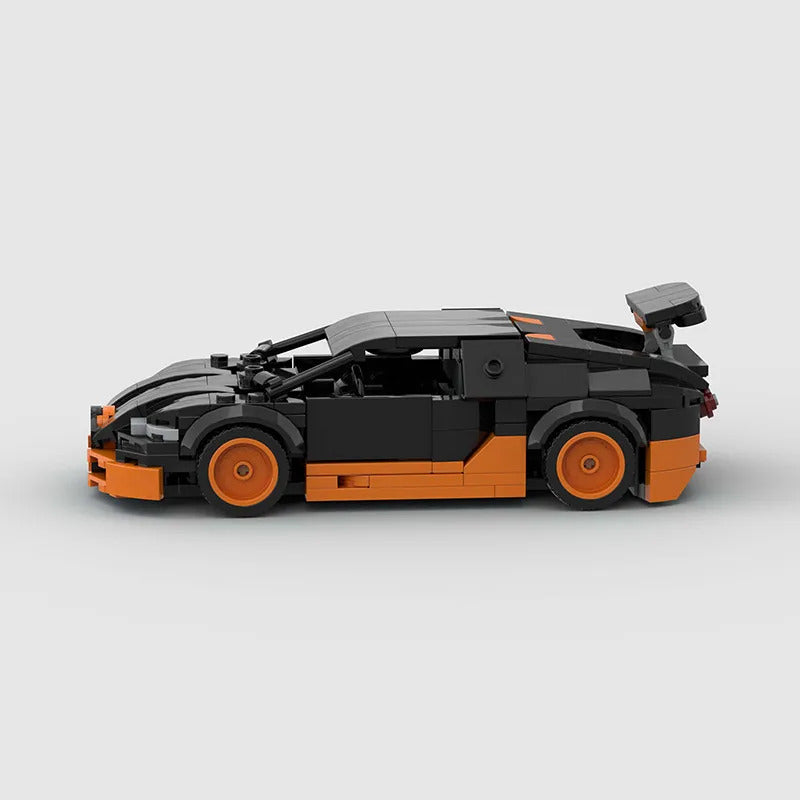 Bugatti Veyron SuperSport brick model - rear angle view - TheBrickTube