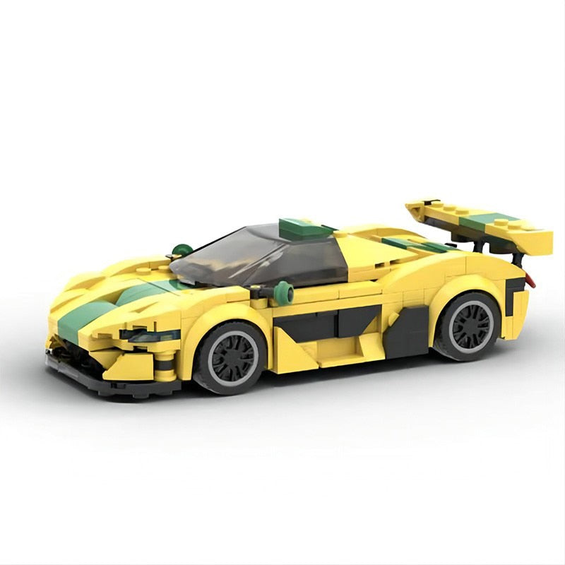 Mclaren P1 GTR brick model - display view - TheBrickTube