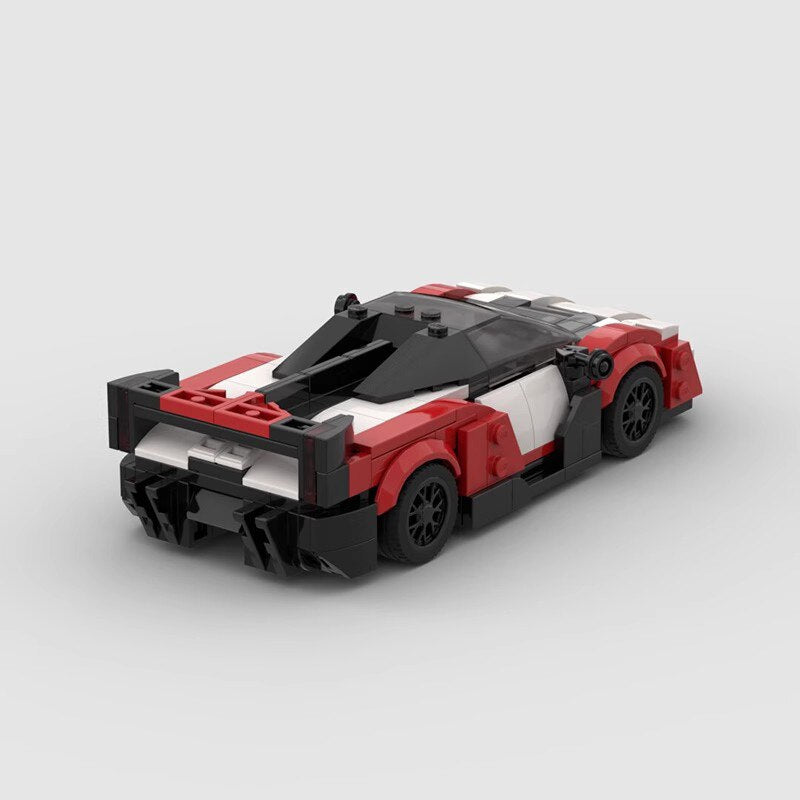Mclaren Sabre brick model - side profile view - TheBrickTube