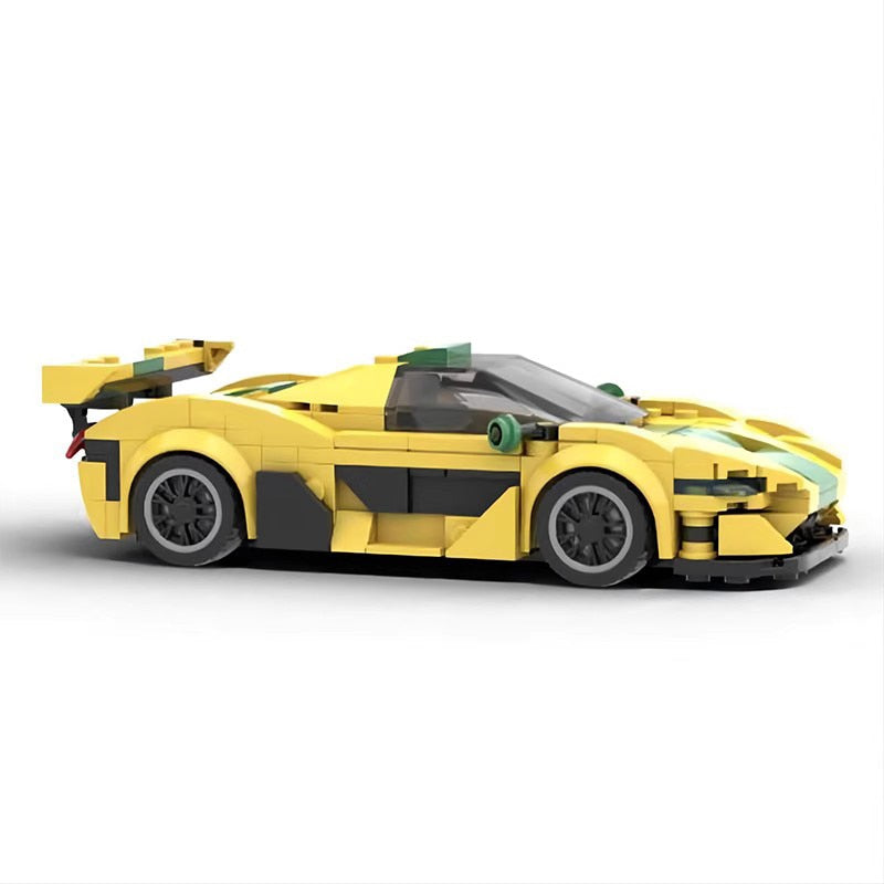 Mclaren P1 GTR brick model - rear angle view - TheBrickTube