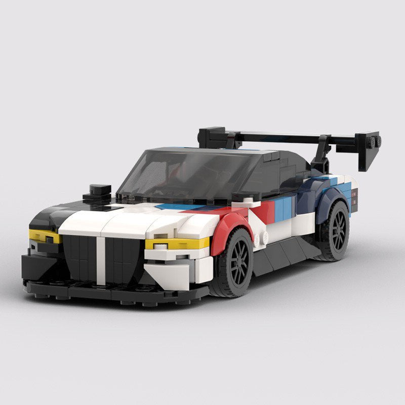 BMW M4 GT3 brick model - front angle view - TheBrickTube