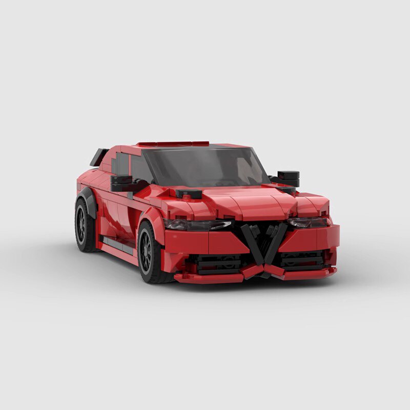 Alfa Romeo Giulia GTAm brick model - detail close-up - TheBrickTube