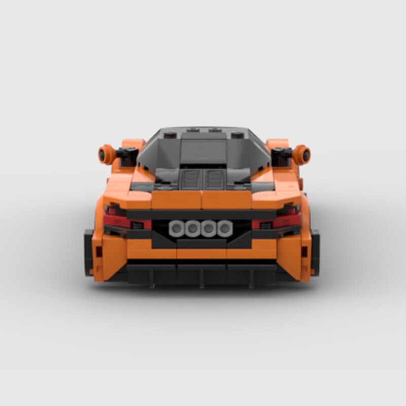 Mclaren 765lt brick model - detail close-up - TheBrickTube