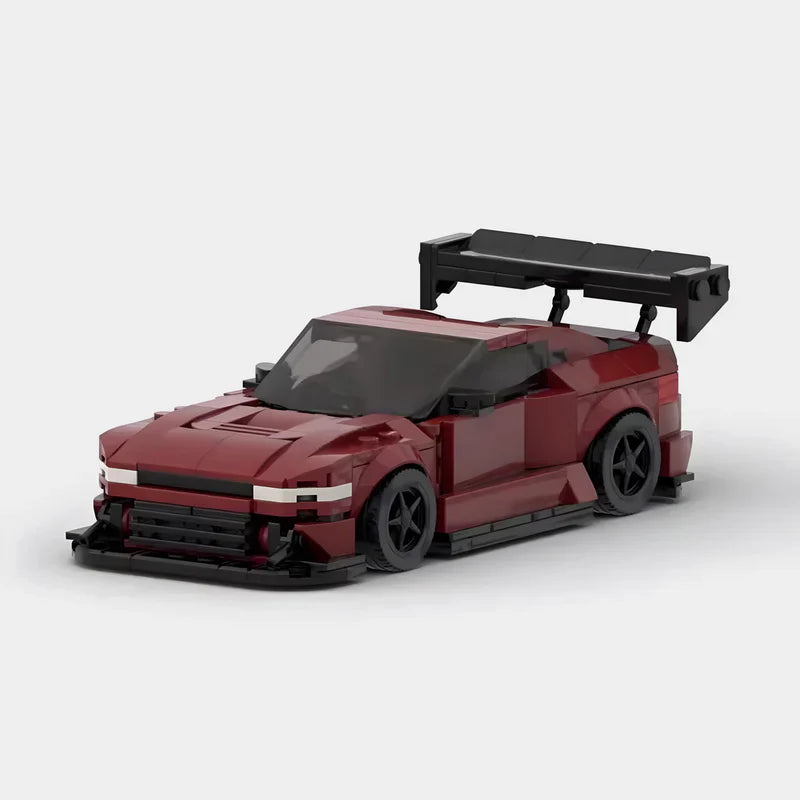 Nissan Silvia 200SX brick model - front angle view - TheBrickTube