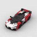 Mclaren Sabre brick model - front angle view - TheBrickTube