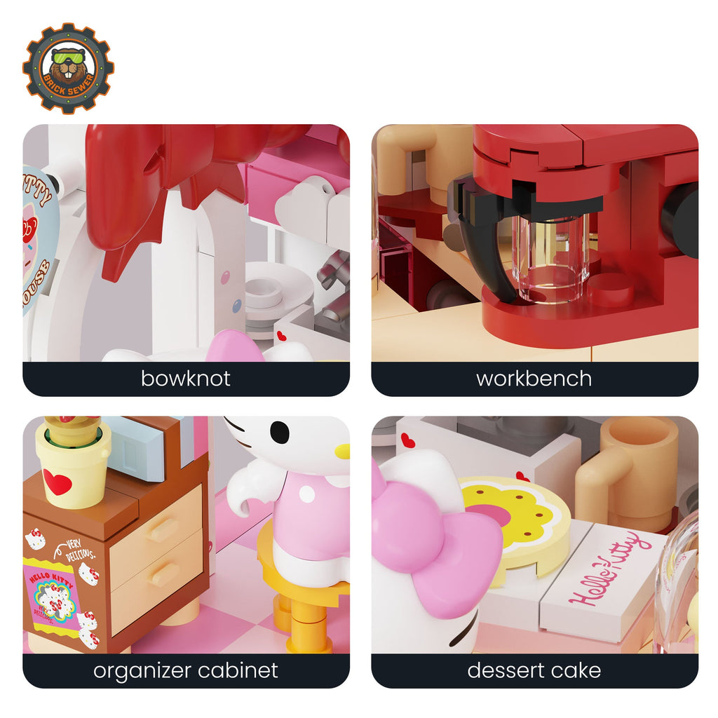 Hello Kitty's Dessert Shop 306pcs | Modular Building Blocks - Image 4 of 11 | TheBrickTube