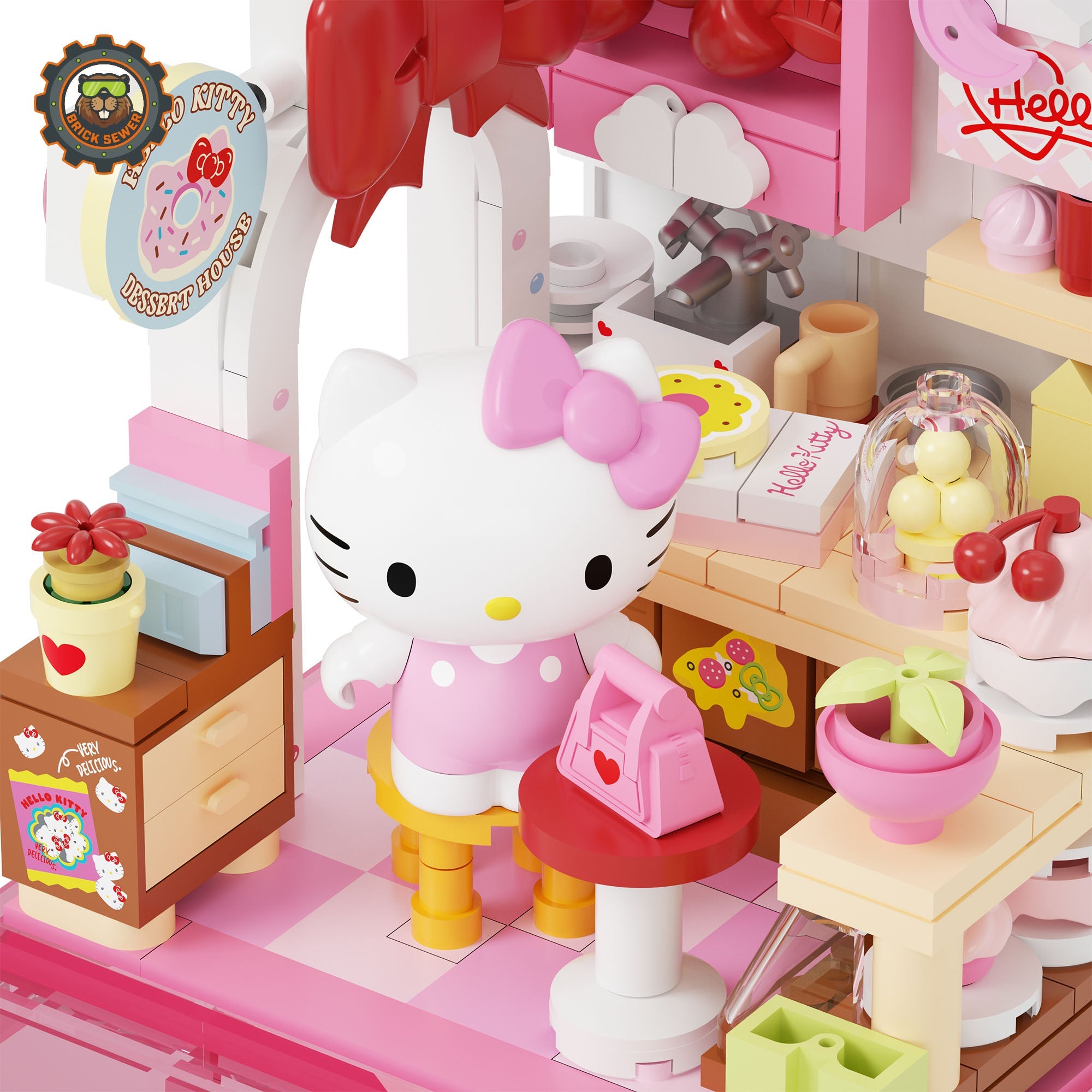 Hello Kitty's Dessert Shop 306pcs | Modular Building Blocks - Image 9 of 11 | TheBrickTube