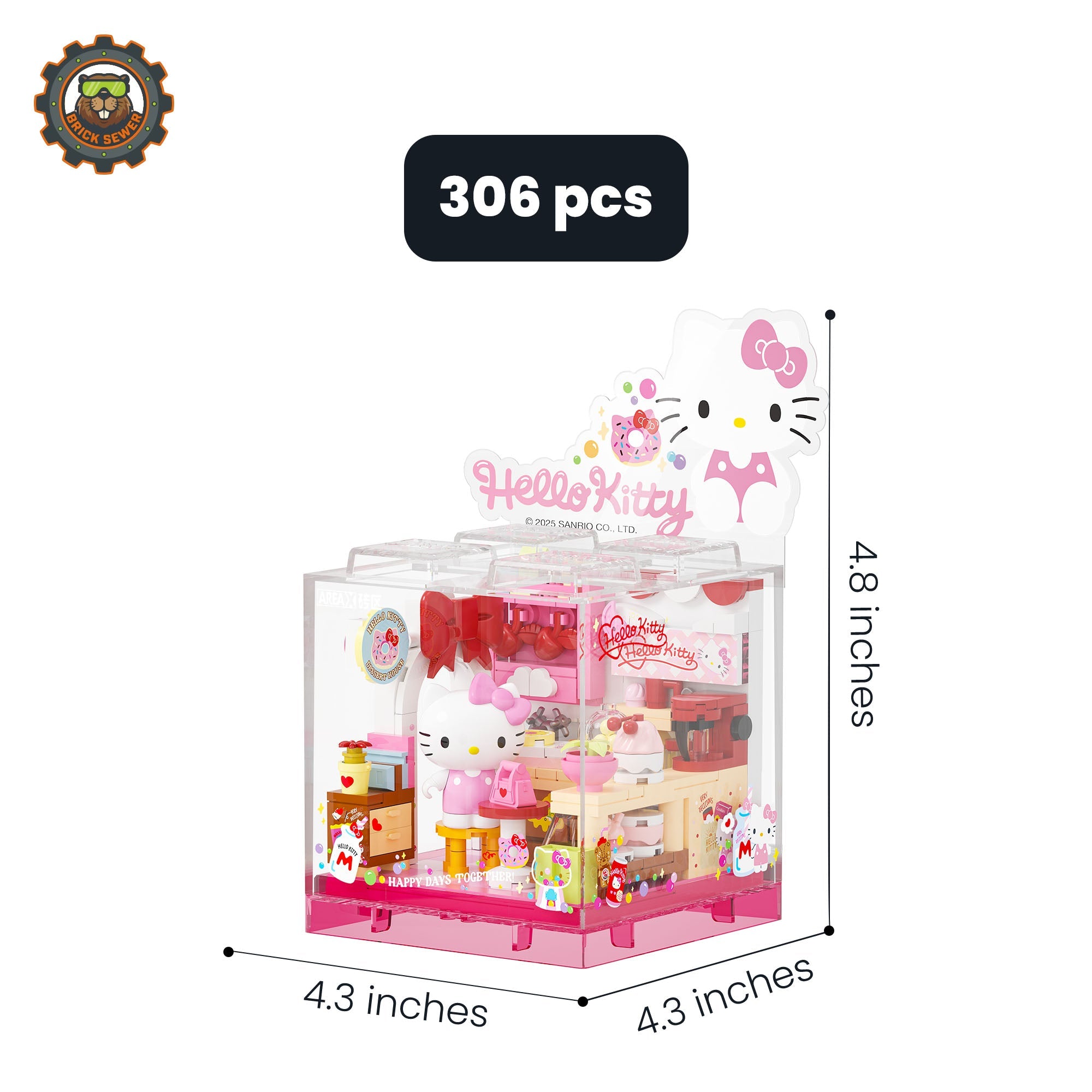 Hello Kitty's Dessert Shop 306pcs | Modular Building Blocks - Image 3 of 11 | TheBrickTube