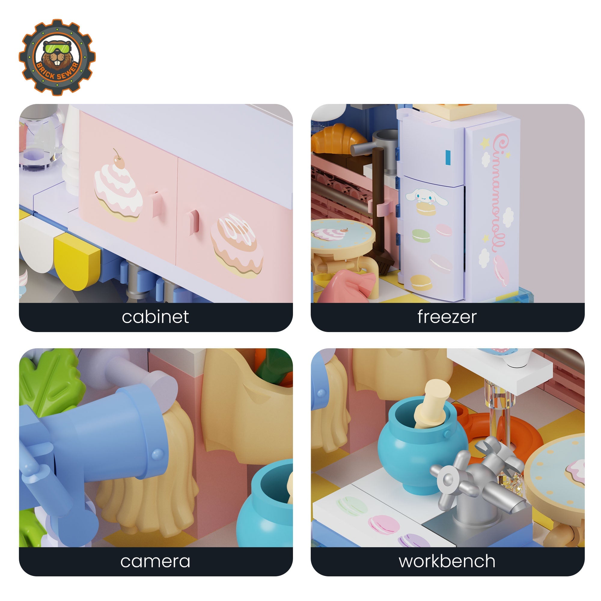 Cinnamoroll’s Bakery Corner 257pcs | Modular Building Blocks - Image 4 of 11 | TheBrickTube