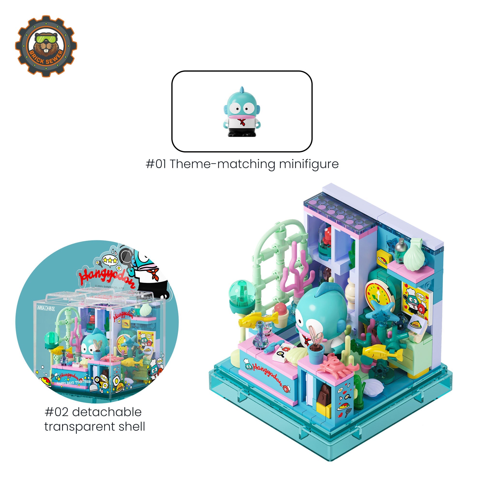 Hangyodon’s Seafood Diner 280pcs | Building Blocks Set - Image 2 of 11 | TheBrickTube