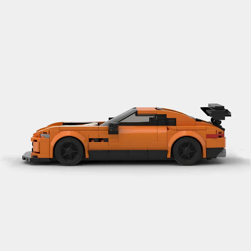 Mercedes-Benz AMG GT Black series|Grey brick model - rear angle view - TheBrickTube