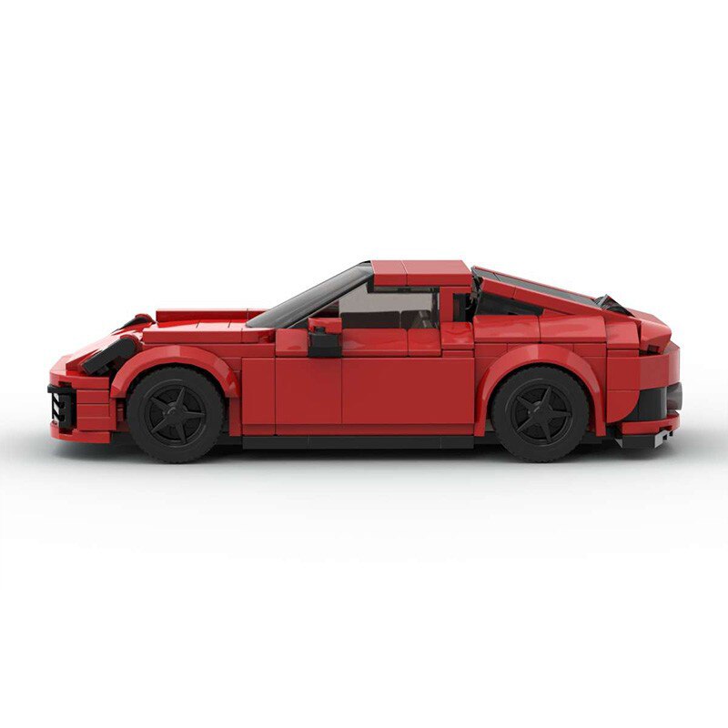 Porsche 911 Carrera 992 brick model - display view - TheBrickTube