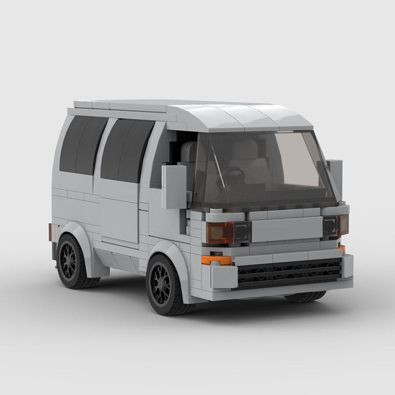 Honda Acty Van brick model - detail close-up - TheBrickTube