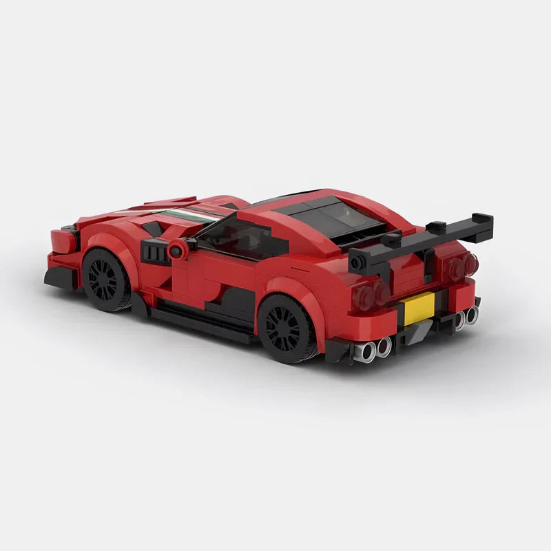 Ferrari 812 GTS brick model - side profile view - TheBrickTube