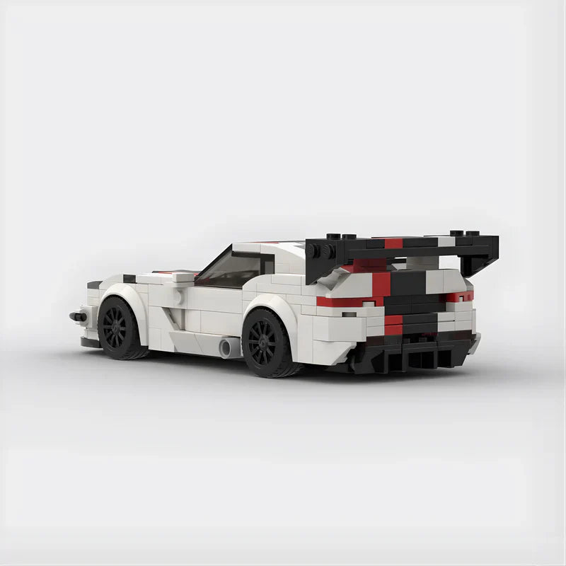 Dodge Viper ACR brick model - side profile view - TheBrickTube