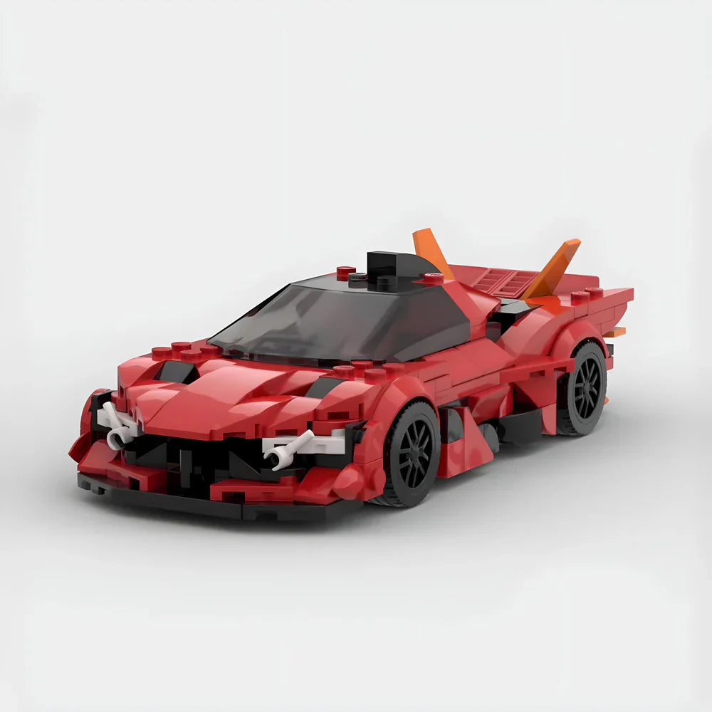 Apollo Evo|Red brick model - front angle view - TheBrickTube