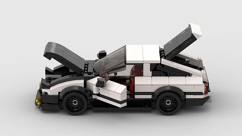 Toyota AE86 Initial D brick model - display view - TheBrickTube